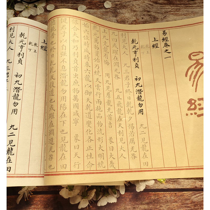 小楷颜体小楷风骨清代朱丝栏书易精毛笔字帖宣纸临摹长卷10米