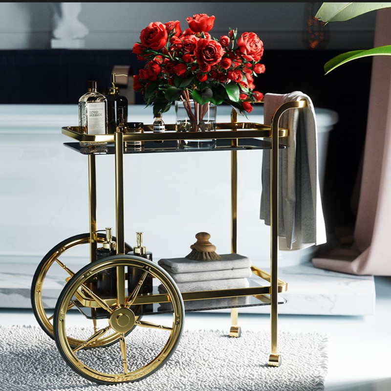 bencross/本心本来多层收纳架浴室置物整理落地置物架带轮小推车