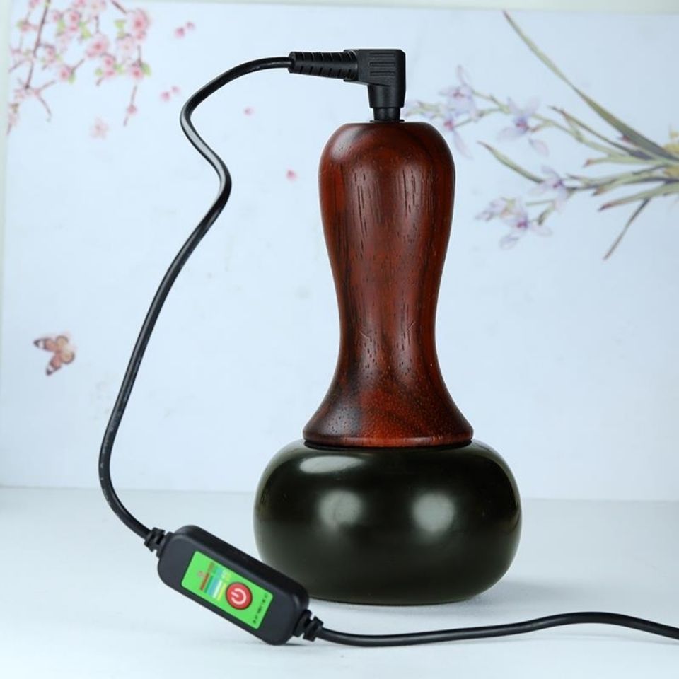 砭石砭石温灸仪能量石加热器热敷推拿温灸刮痧片按摩器家用多功能