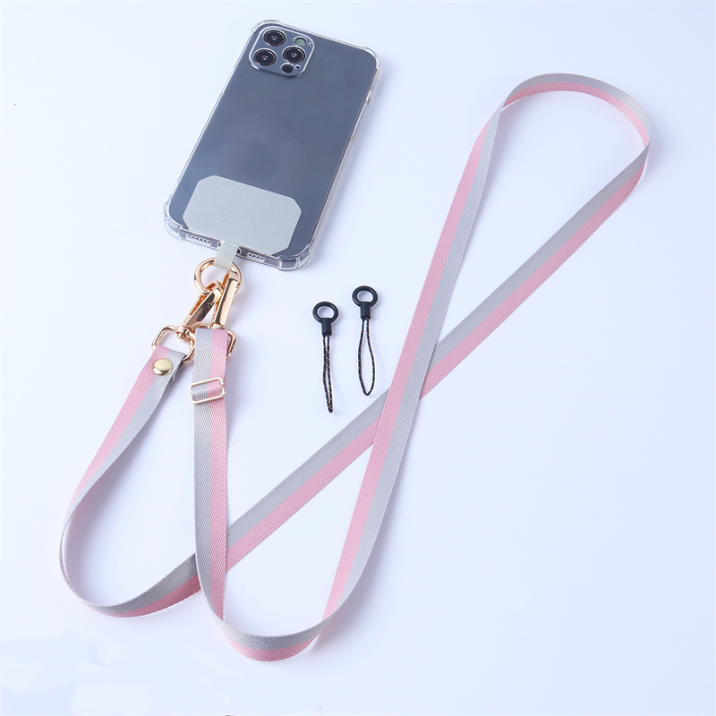 原创手机挂绳斜挎可背贴片挂脖结实高档高颜值夹片壳链女防丢吊绳
