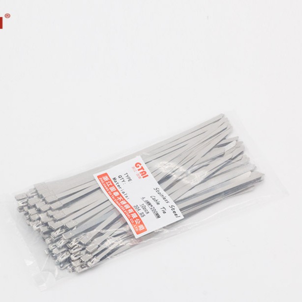 304不锈钢扎带自锁4.6MM电线桥架金属绑带室外抗氧化船用束线扎丝