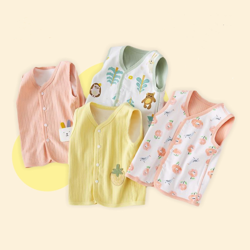 婴儿纯棉马甲春秋外穿宝宝棉马夹婴幼儿背心秋冬保暖男女儿童坎肩