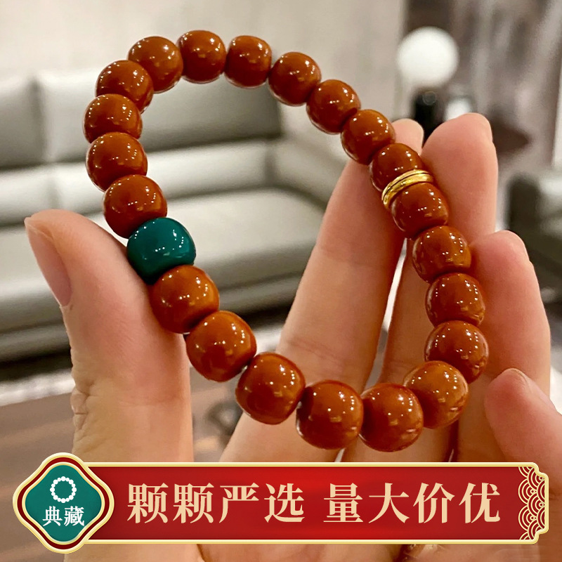 原生态老型桶猴头手串正圆雕刻直切手捻绕指柔核桃单圈文玩手串