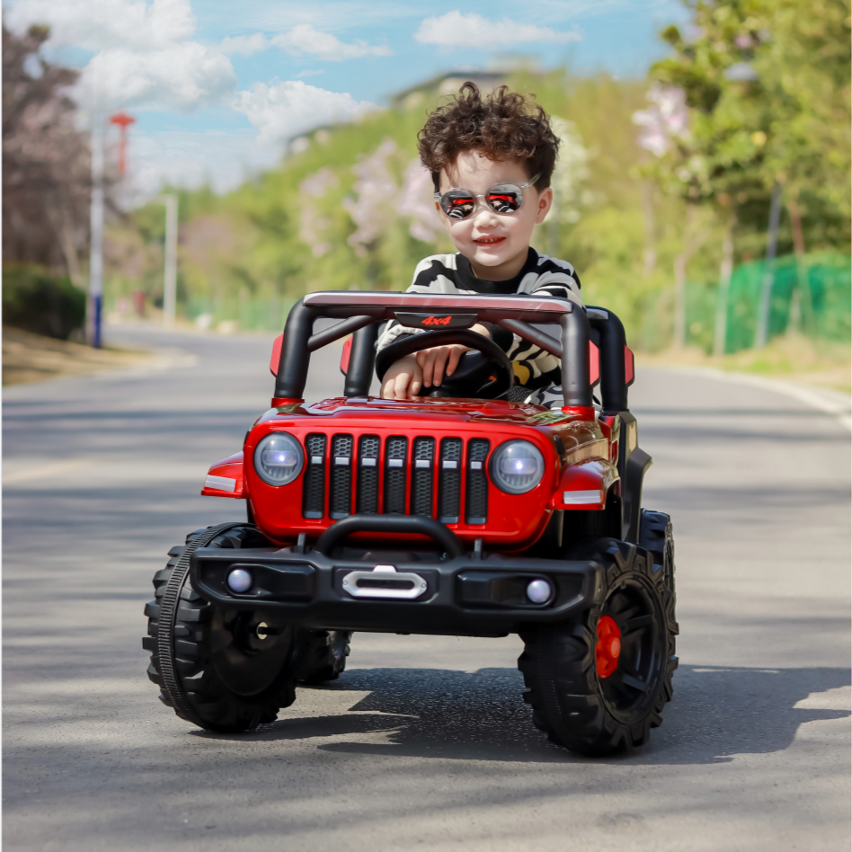 儿童电动车宝宝运动可坐人越野车四驱动力充电玩具车男女小孩汽车
