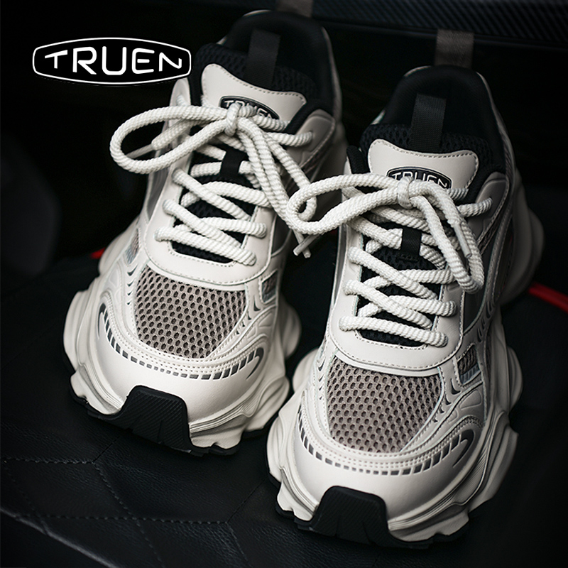 TRUE-N/真恩老爹鞋男增高运动鞋秋季厚底增高百搭高级感男士鞋子