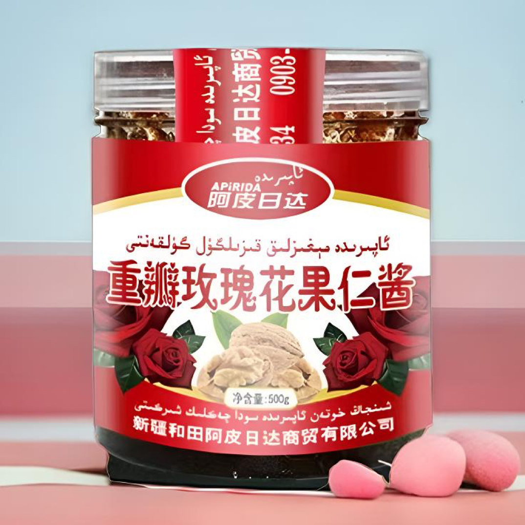 奥运助力！阿皮日达重瓣玫瑰花果仁酱500g