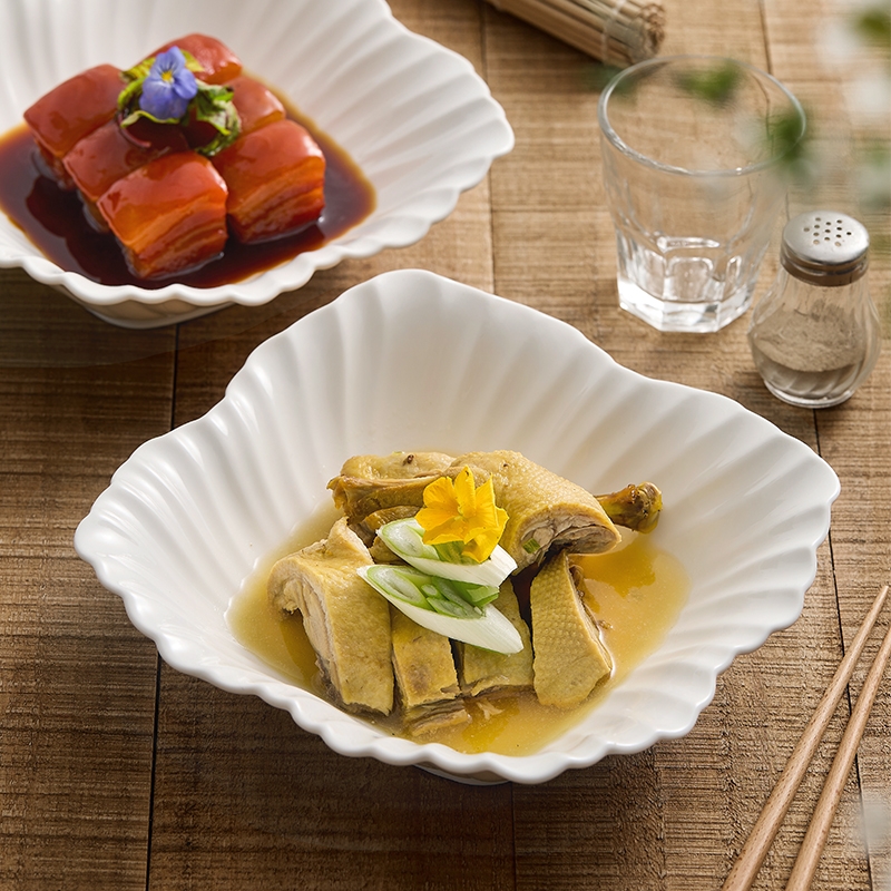 【高温白玉瓷】绽放汤盘 精致沙拉盘家用2024新款菜盘高颜值汤盘