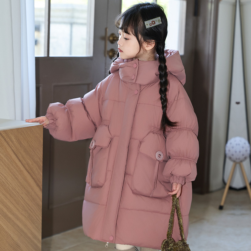 儿童羽绒服女童中长款2025新款中大童小童加厚冬羽绒服