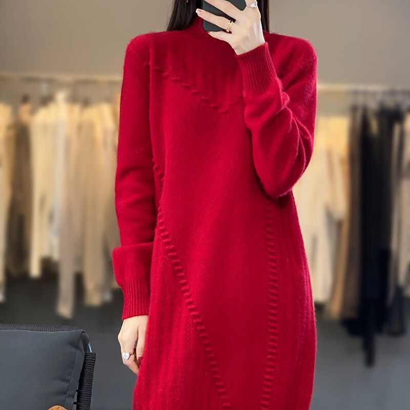 中长款女2024年新款针织衫秋季毛衣显瘦