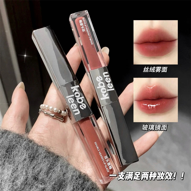【官方正品】kobeleen双头唇釉镜面不易沾掉雾面学生显白高颜值口红