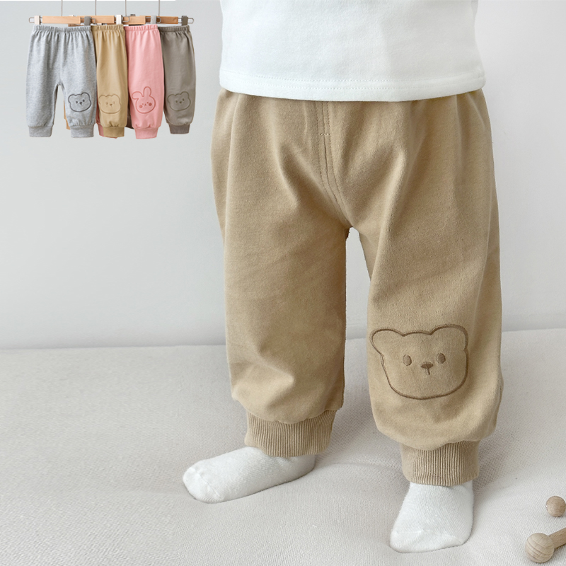 春秋季宝宝宽松长裤婴儿纯棉大屁屁外穿裤男女小童洋气休闲运动裤