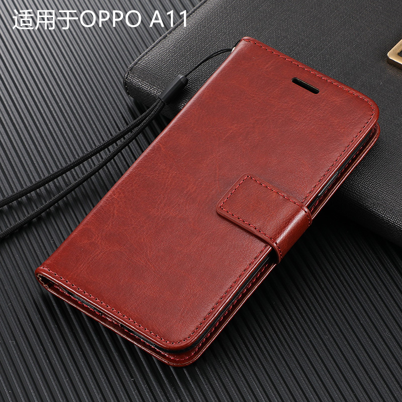 适用于OPPO A11手机壳PCHM10保护皮套oppoa11翻盖全包男女款软胶