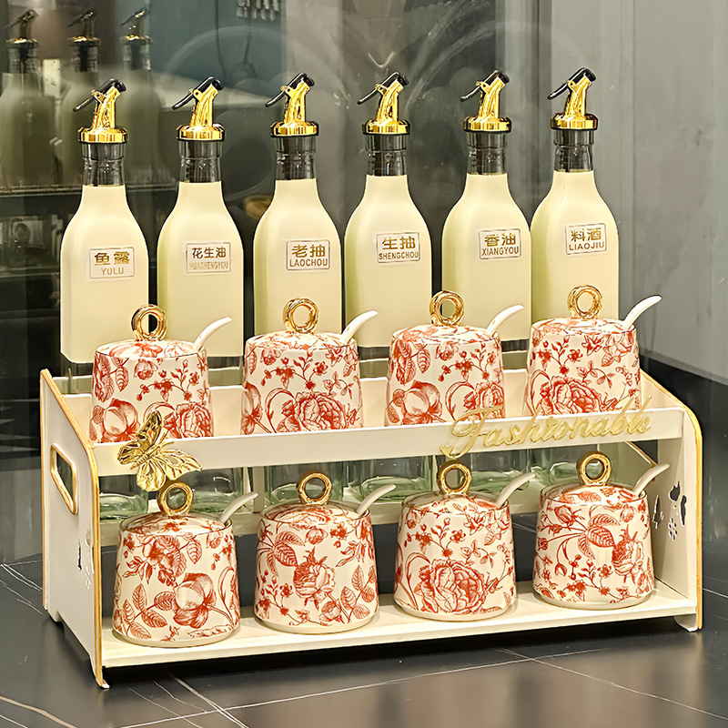 粤秀高档调料组合套装厨房调味瓶罐家用油盐酱醋全套送礼乔迁礼品