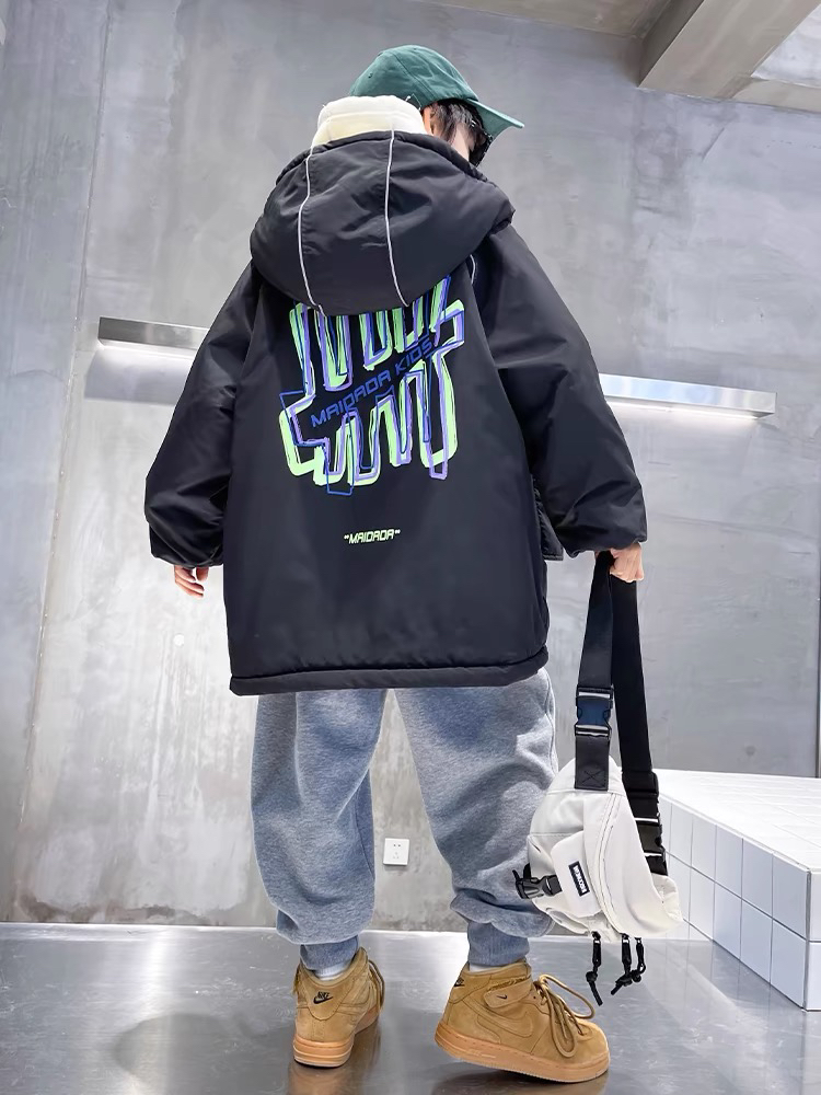 男童棉服儿童装中大童洋气棉服秋冬季棉内胆冲锋衣中大童男孩外套