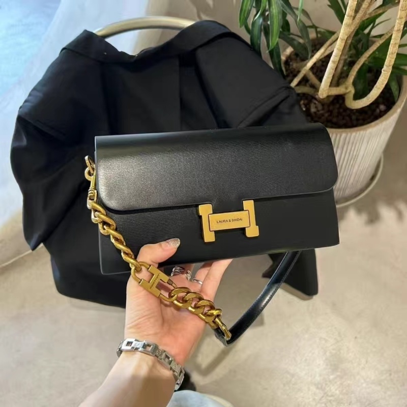 劳拉时黛2025新款牛皮腋下包洋气百搭单肩斜挎包高级法式真皮女包