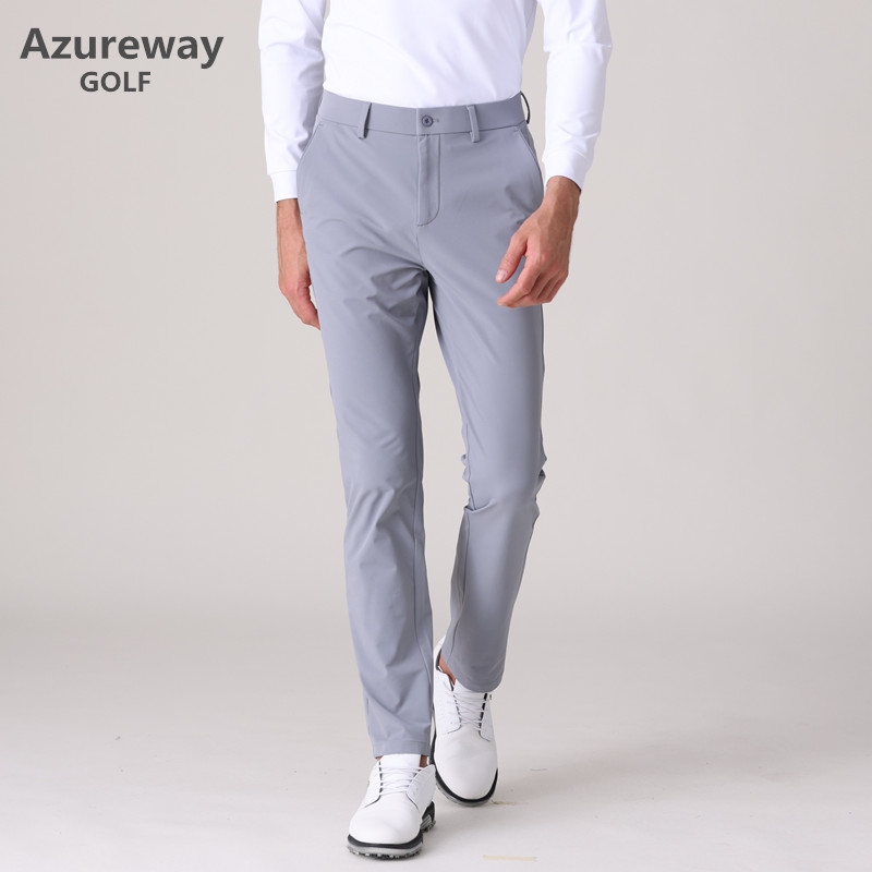 Azureway运动中厚高尔夫男长裤松紧腰速干弹力免烫裤子GOLF球衣服