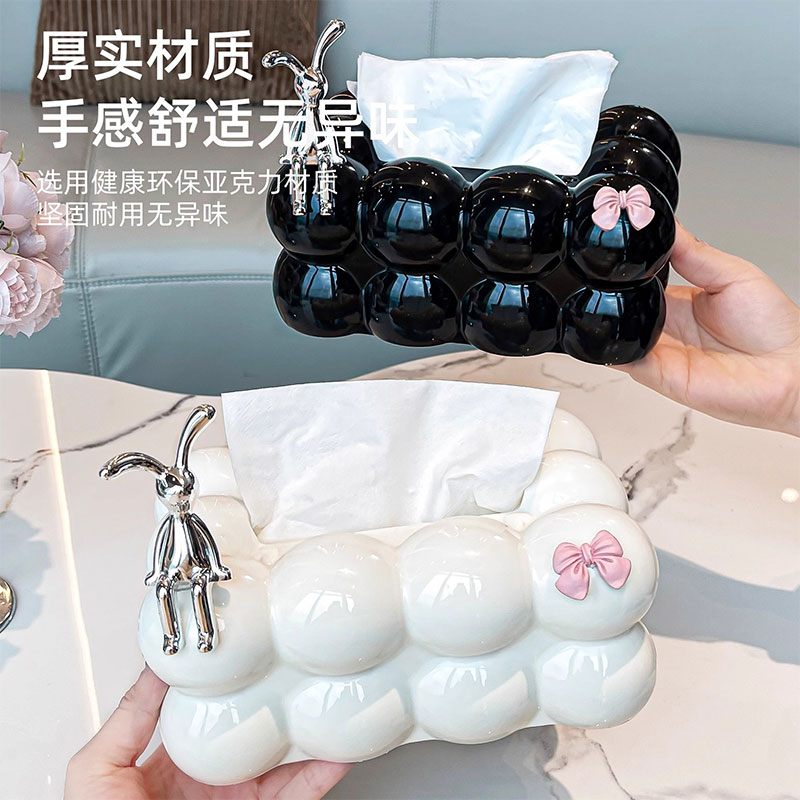 纸巾盒家用客厅轻奢高档创意纸抽盒餐桌餐巾纸收纳盒抽纸盒高级感