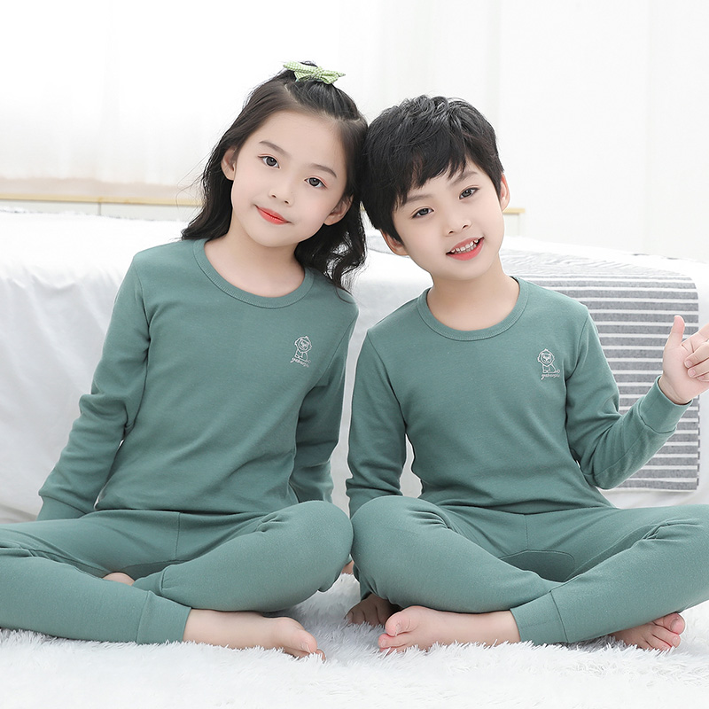 纯棉儿童内衣套装薄款中大童秋衣秋裤春秋男童女童线衣线裤