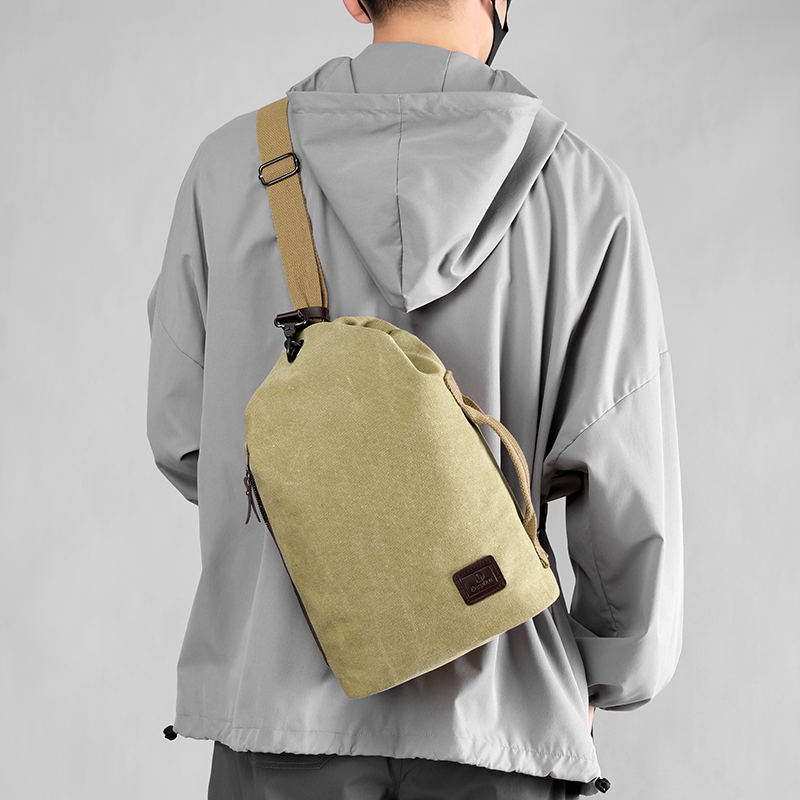 帆布包男女大容量日系百搭复古斜挎包新款时尚单肩包学生包单肩背