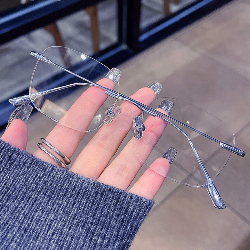 15-超轻纯钛无框近视眼镜男款配度数高级感无边框眼睛女1135B-C6