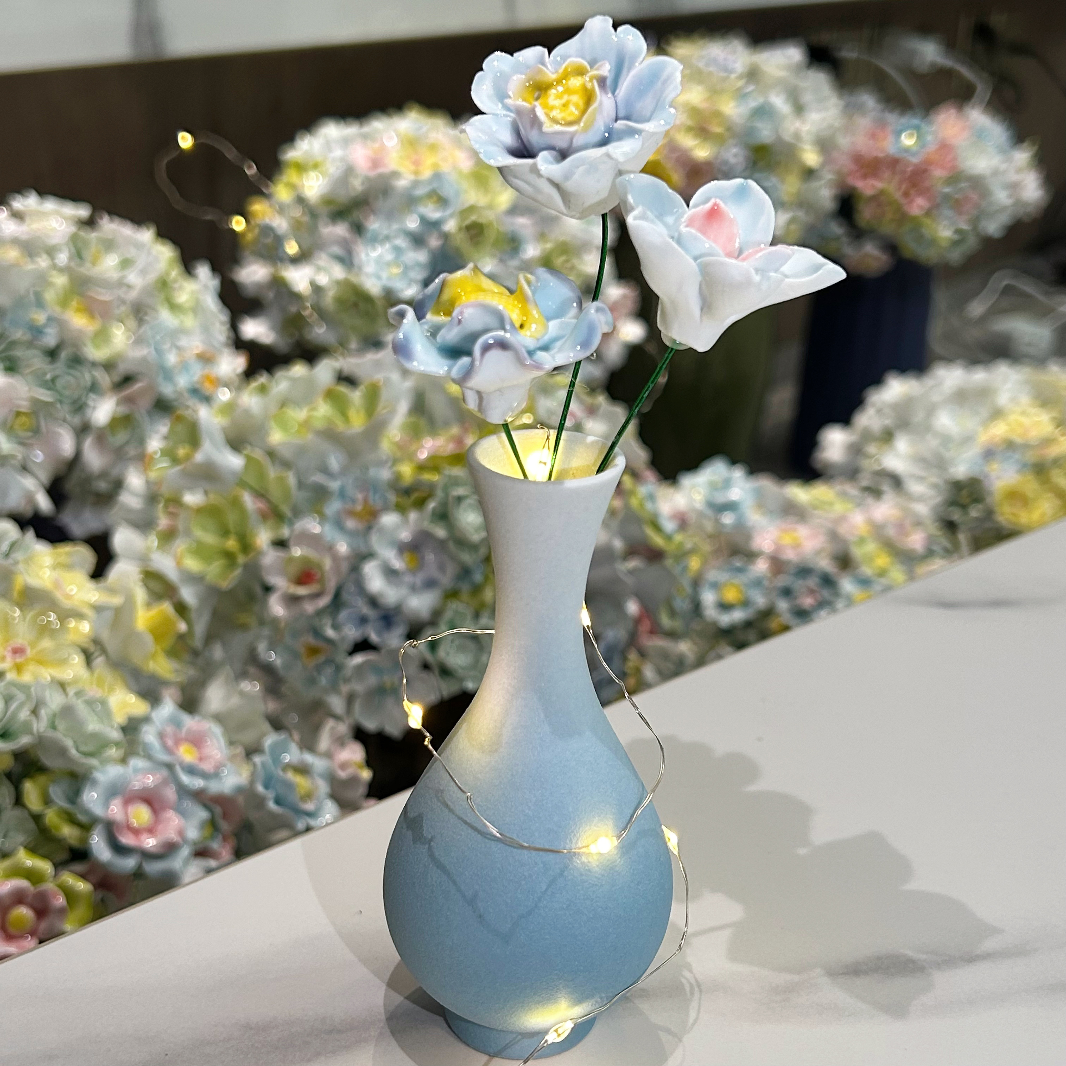 景德镇陶瓷送花瓶桌面摆件永生花送闺蜜生日礼物创意毕业纪念礼物