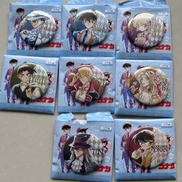 名侦探柯南周边怪盗基德灰原哀平次马口铁吧唧，标价一个