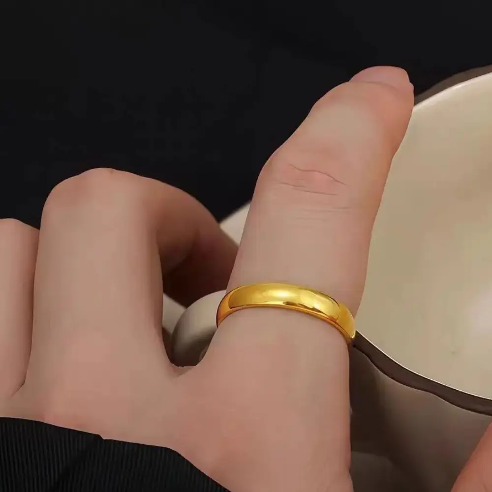 铜合金戒指 爆款ks男女款情侣款戒指مەڭگۈ رەڭ ئوڭمەيدۇ ks