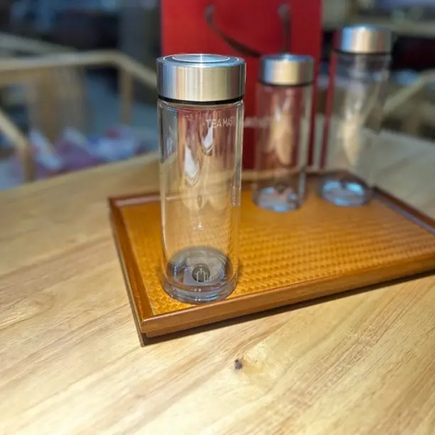 富光茶马仕 单层玻璃杯 538毫升 男女泡茶杯 加厚办公便携带盖