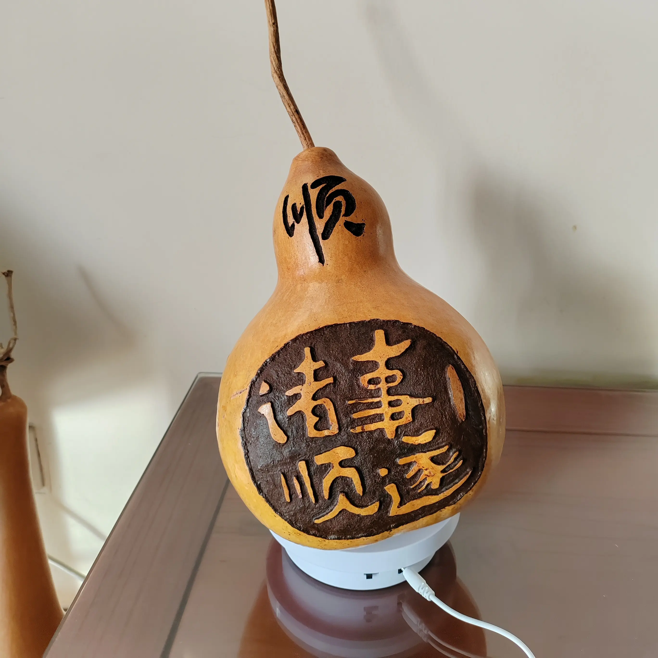 诸事顺遂天然手工雕刻葫芦（免费赠送10粒种子）