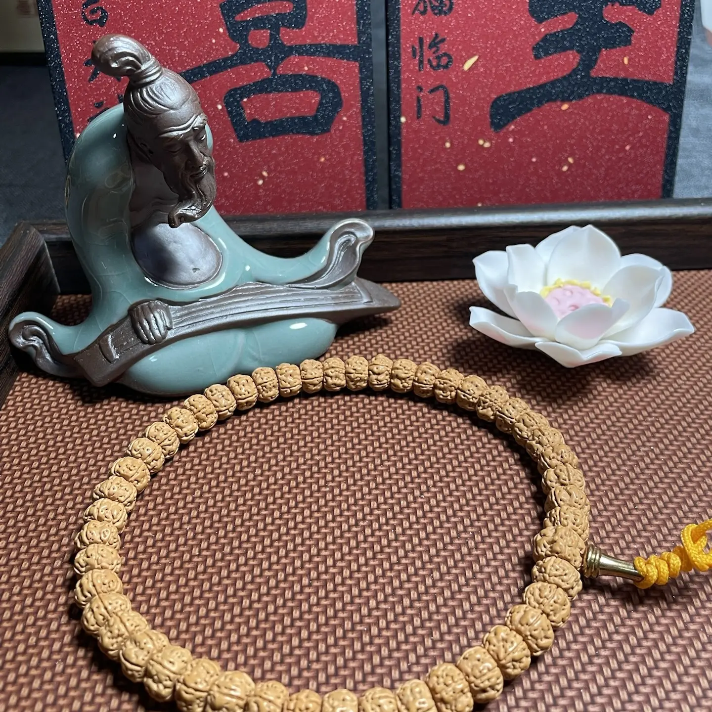 国潮文玩 天然金刚菩提 盘龙纹 小金刚菩提单圈手串