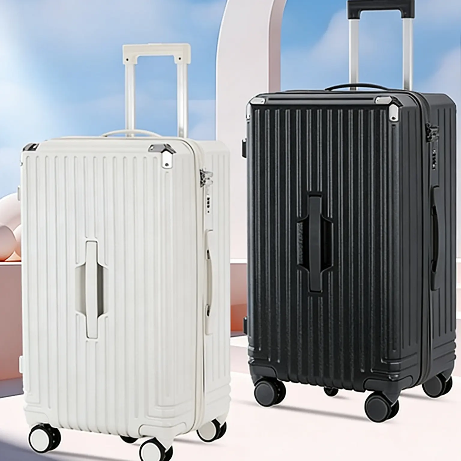 大容量多功能行李箱静音万向轮减震刹车适合旅行出差