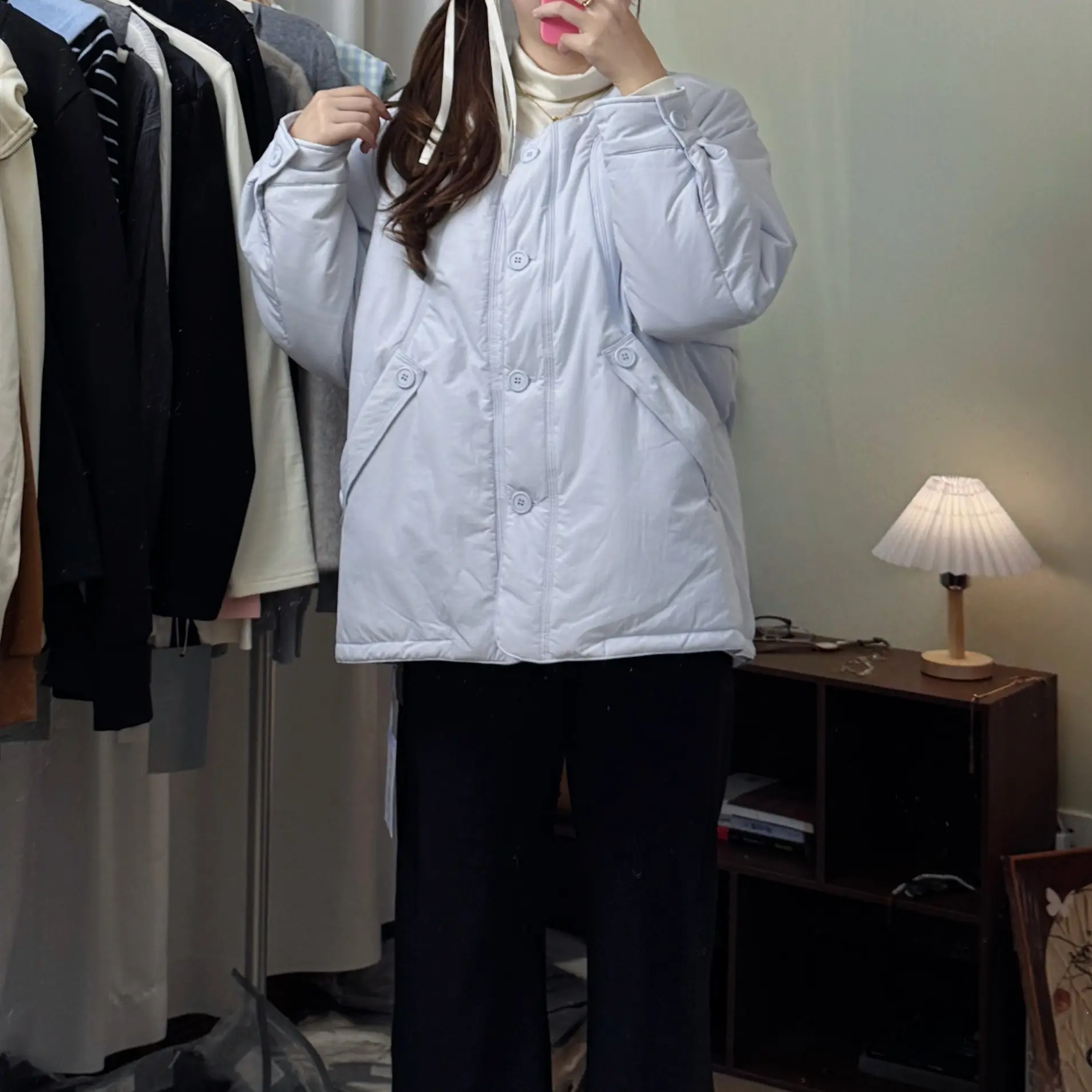 立体裁剪圆领棉服外套120-200斤