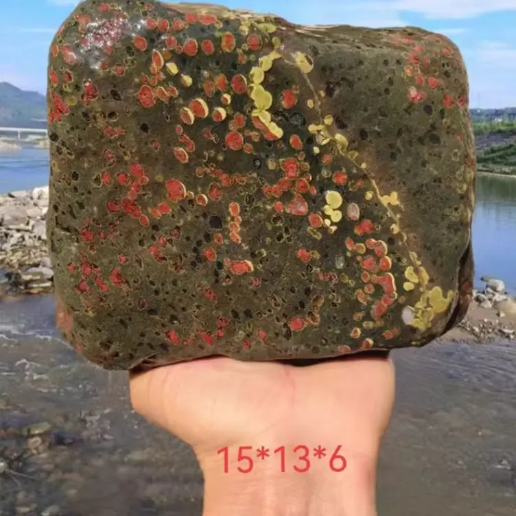 荷花石梅花石摆件