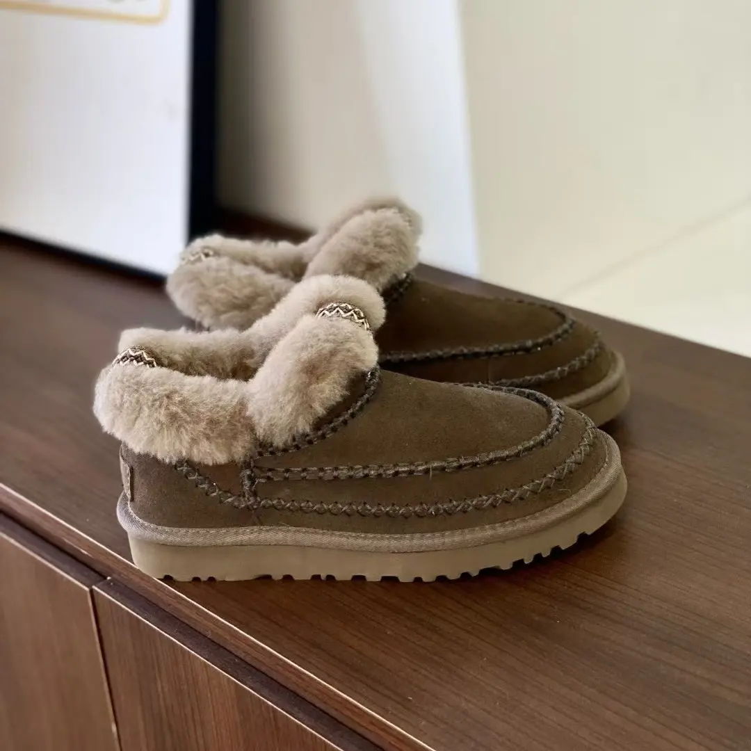 澳洲皮毛一体羔羊毛雪地靴厚底保暖