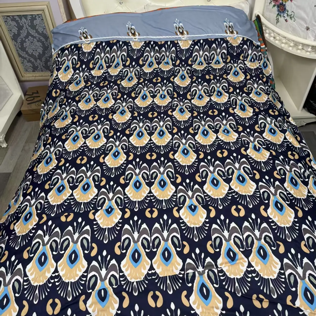 老粗布加大床单枕套被套套不掉色斜纹学生家居床品套件