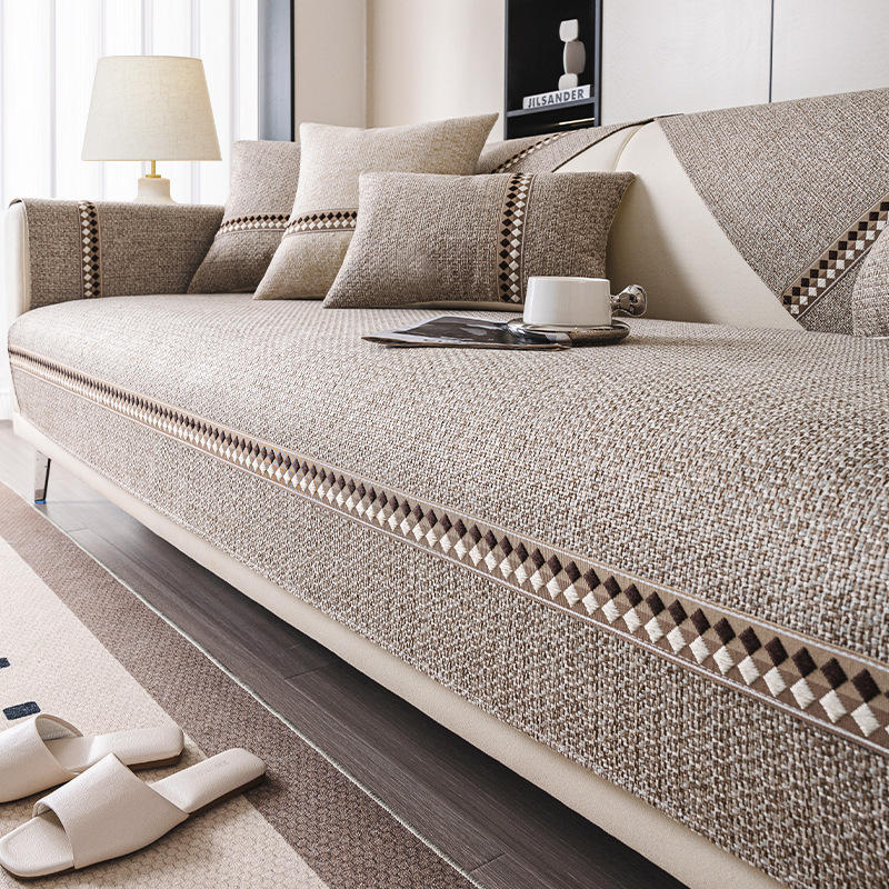 2025新款简约沙发垫四季通用高档防滑坐垫子沙发布套罩直排盖布巾
