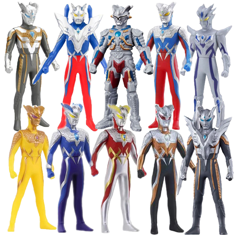 儿童安全软胶人偶玩具奥特战士黄金月神日冕终极光辉无限赛罗形态