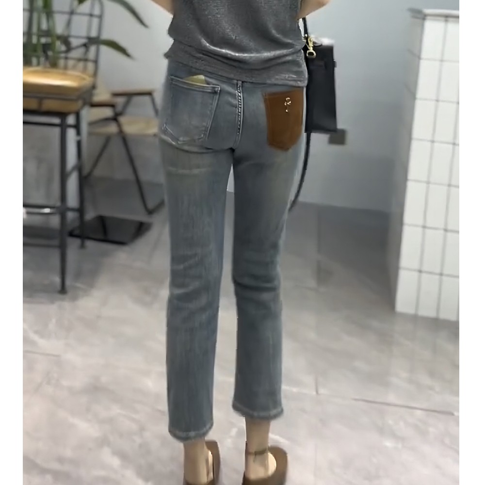 梨形身材微胖女生穿搭大码牛仔裤子2023年秋季新款直筒九分烟管裤