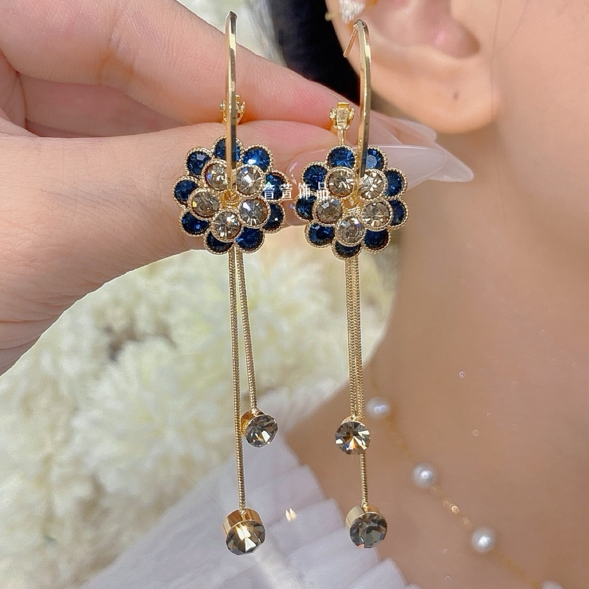 铜合金耳饰 一款多戴轻奢时尚气质百搭复古精致小众长款耳环0221