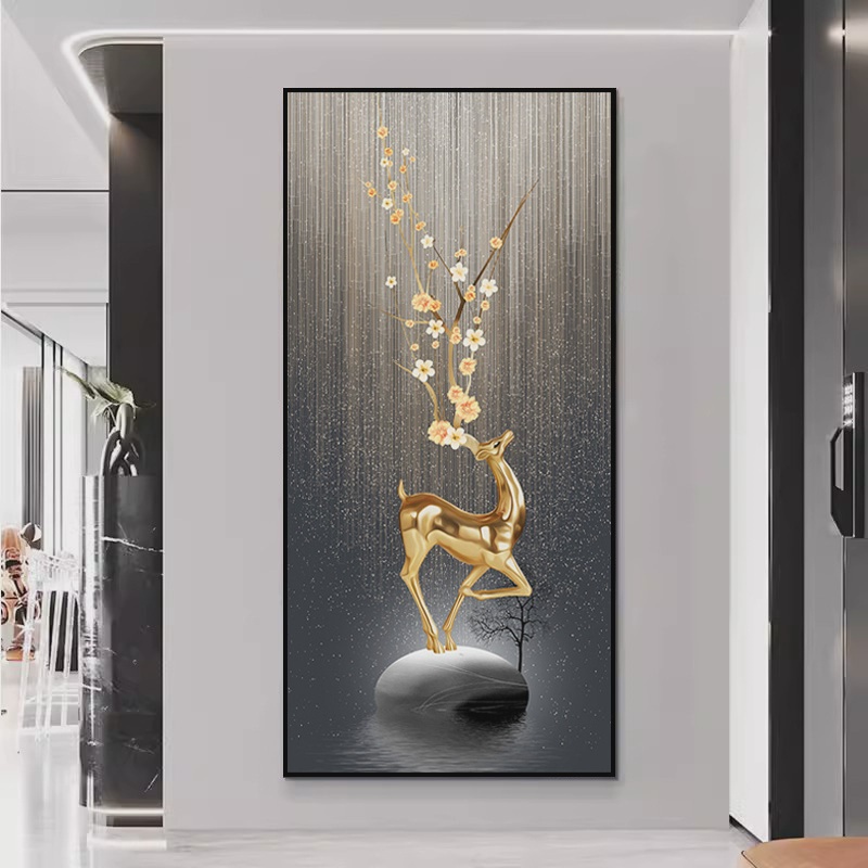 玄关自粘装饰画墙贴过道走廊贴画北欧现代房间贴纸壁纸客厅墙纸