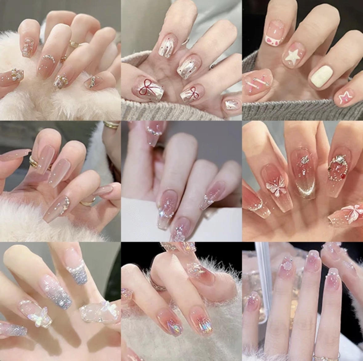 显白简约日常新款穿戴甲（预制手工甲制作默认V瑕，完美主义勿扰）