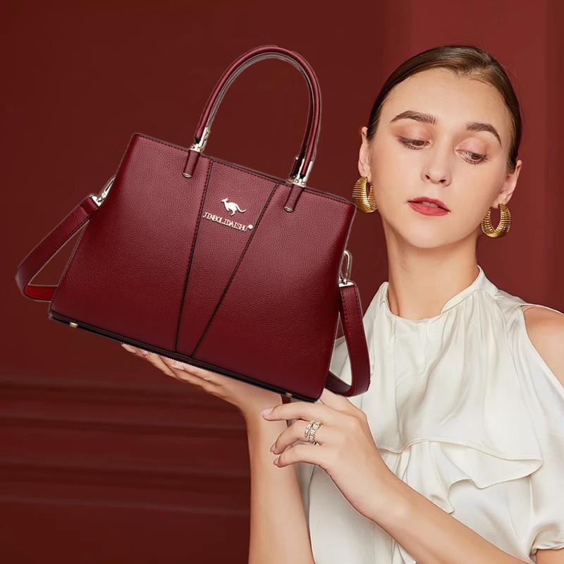 妈妈包结婚中年包包大气婆婆婚礼物红色女包斜挎手提包时尚潮婚包