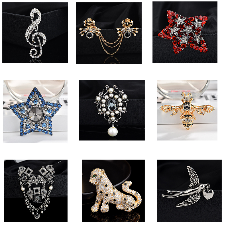 合金锆石胸针 哥阿玛家时尚胸针最新款2025款高端大气手工精致