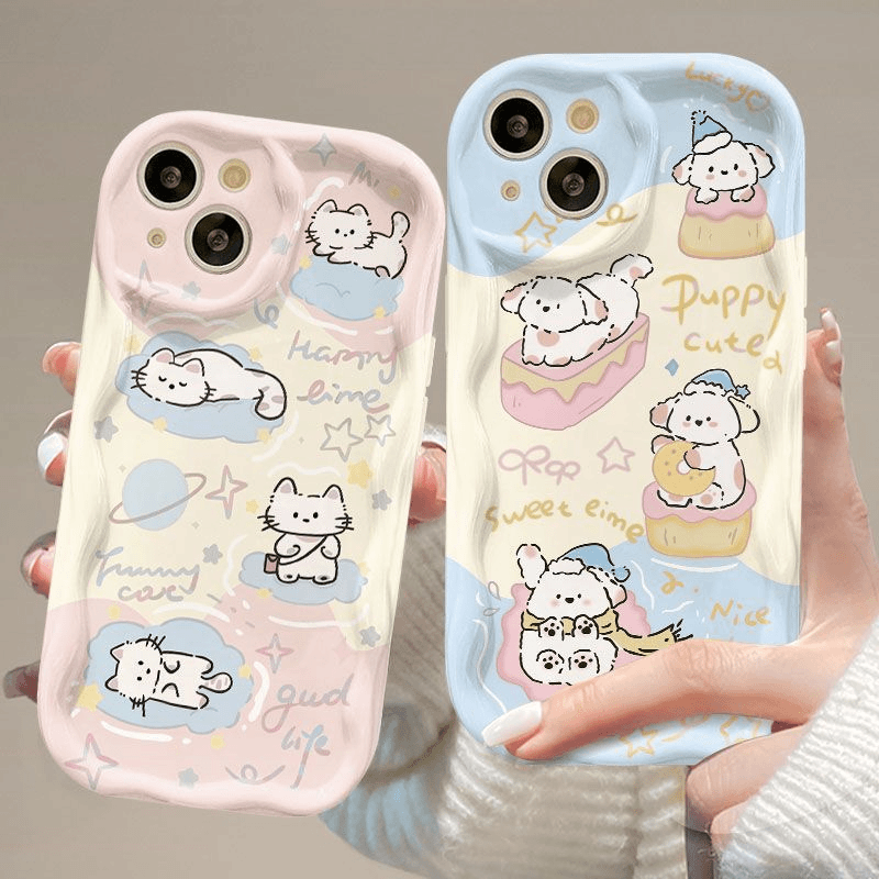 奥菲顿软萌云朵猫狗适用iphone15手机壳苹果14华为vivo小米oppo套