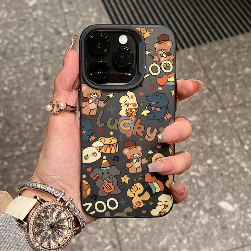 SMBLCE可爱动物乐队适用iPhone15/14promax手机壳11苹果13/12套xr