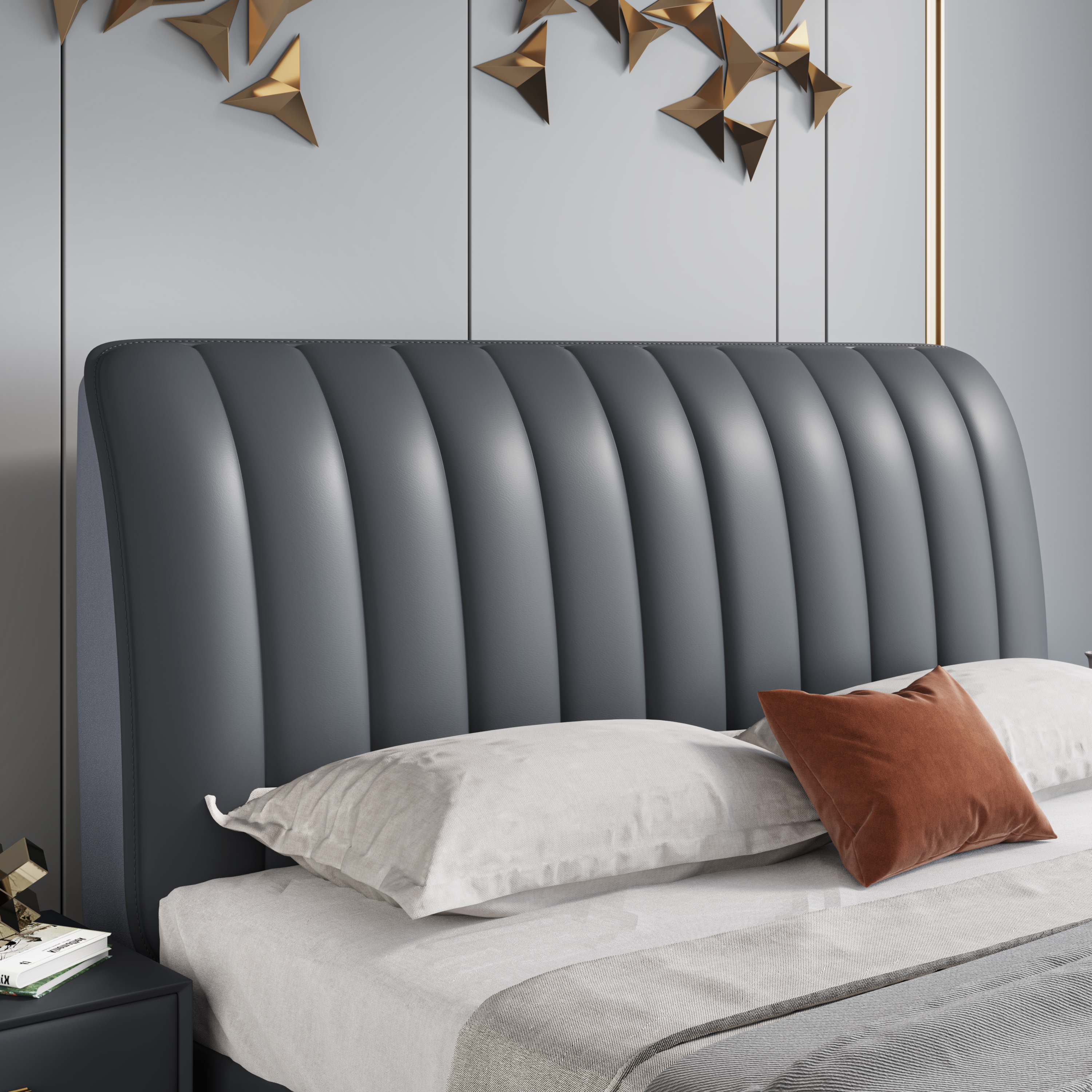 科技布床头套罩2025新款防水防油床头通用套简约现代防尘靠背套罩