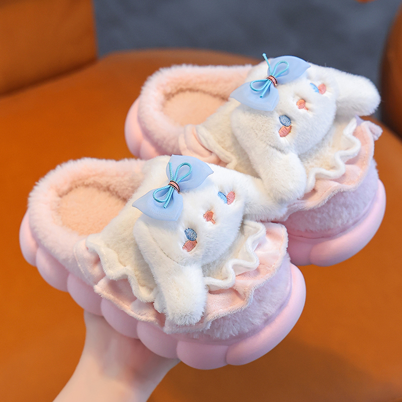 新款秋冬季儿童棉拖鞋男女童室内可爱卡通女童拖鞋婴幼儿宝宝棉拖