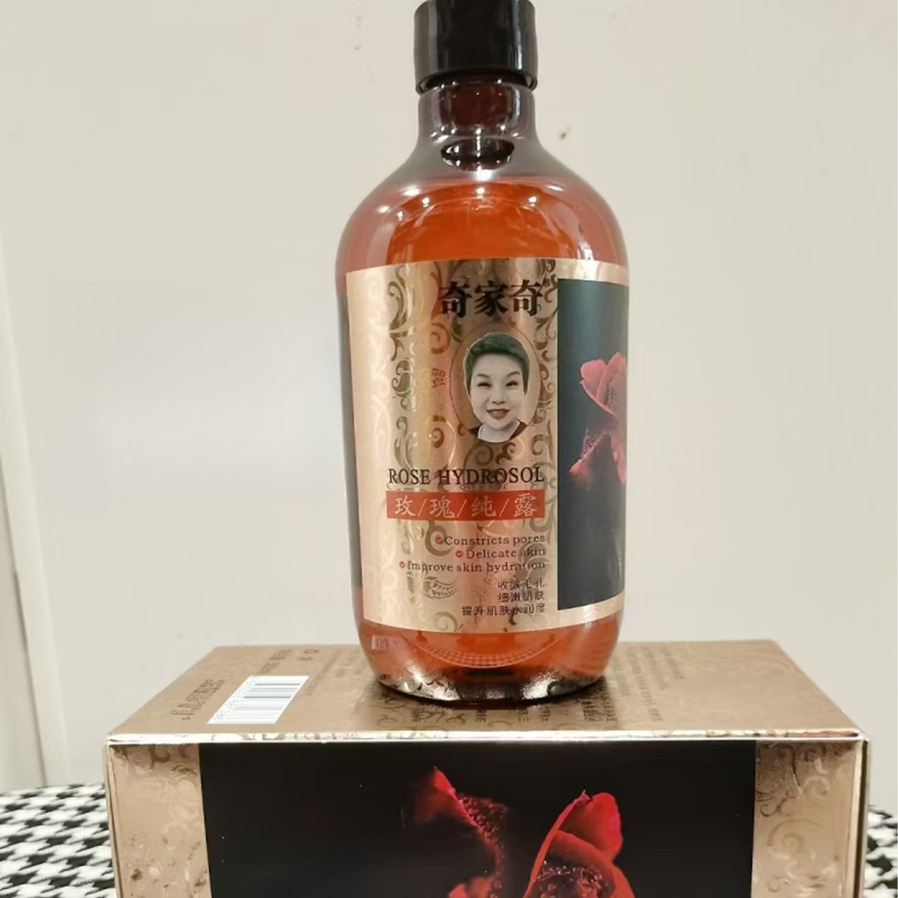 奇家奇玫瑰水500ml（送喷雾瓶）补水保湿细嫩嫩肌湿敷原液大容量