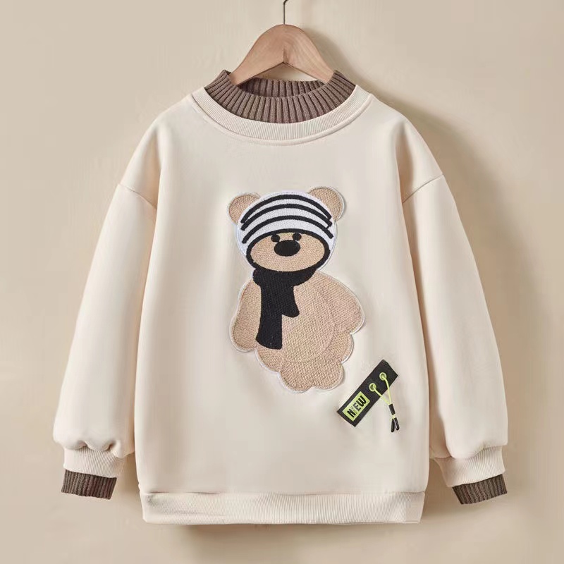 女童秋冬保暖卫衣中大童长袖打底衫女生加绒加厚半高领外穿上衣潮