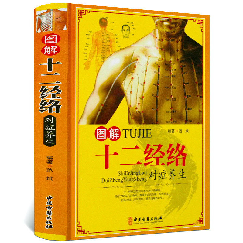正版图解十二经络对症养生全彩图解人体全身12经络穴位传统疗法养